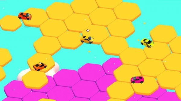 Hexagon Track Racing Puzzle