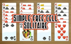 Simple Free Cell Solitaire Card Game